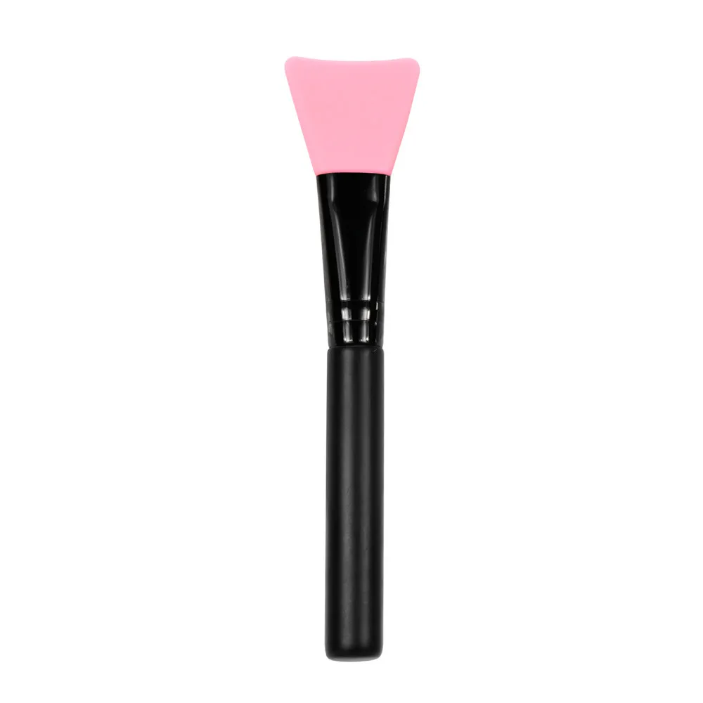 Pink Кисточка для нанесения маски силиконовая деревянная ручка лицевая грязевая маска щетка инструмент для Макияжа Косметический консилер Foundation инструмент - Handle Color: Pink