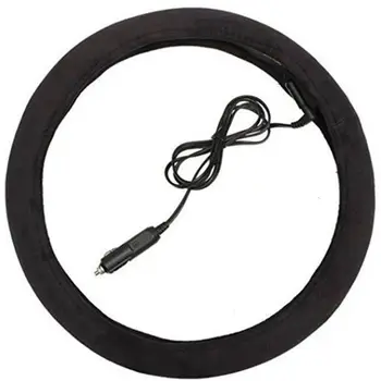 

Car Heated Warm Steering Wheel Cover Winter Automobile Accessories Interior Decoration Supplies Simple Design Universal