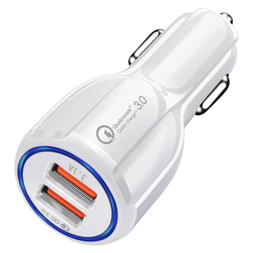 Универсальный 3,0 3.1A двойной USB порт быстрая зарядка автомобильный адаптер для автомобильного зарядного устройства Автомобильные аксессуары интерьер