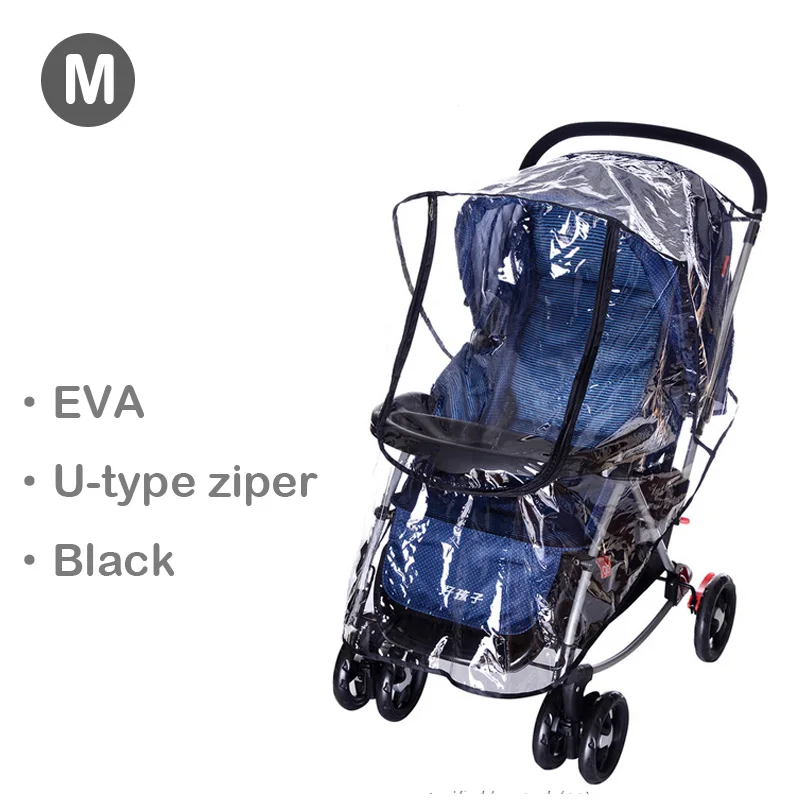 Waterproof Transparent Baby Stroller Rain Cover with Zipper Access