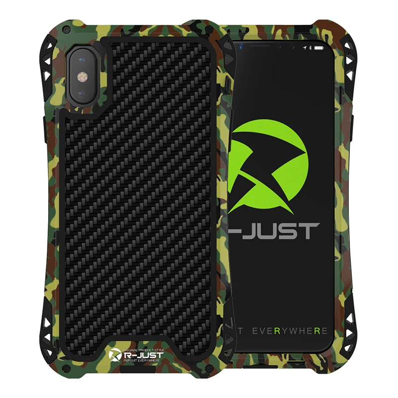 Для iphone X XS MAX XR Тактический армированный чехол Роскошный Алюминиевый