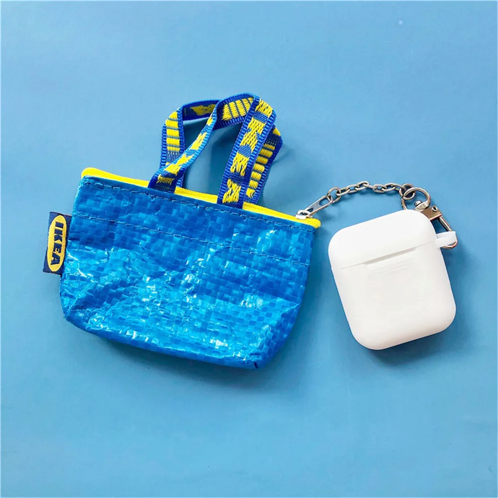 Роскошный модный мини-кошелек INS для монет, мягкий силиконовый чехол для Apple AirPods, милый силиконовый чехол для наушников Air pods 1 2