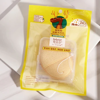 

Natural Exfoliating Face Wash Cleansing Puff Cosmetic Sponges Flutter Sponge Deep Remover To Black Headband Lanyard Cleansing