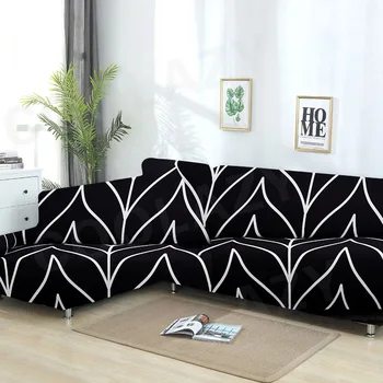 

Elastic Geometric Sofa Cover for Living Room All-inclusive Stretch Corner Sofa Slip Cover L-Style Sofa need to buy 2 pieces