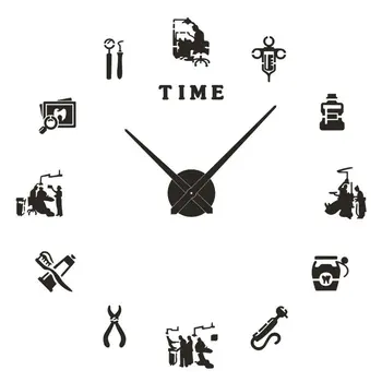 

New Sleek Minimalist Living Room DIY Wall Clock Wall Clock 3D Creative Wall Clock Adjustable Large Wall Clock Wall Home Decor
