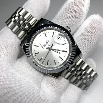 

wholesale 36mm&40mm unisex silver dial watch Glide Smooth second hand watch luminous mechanical Watches datejust AAA