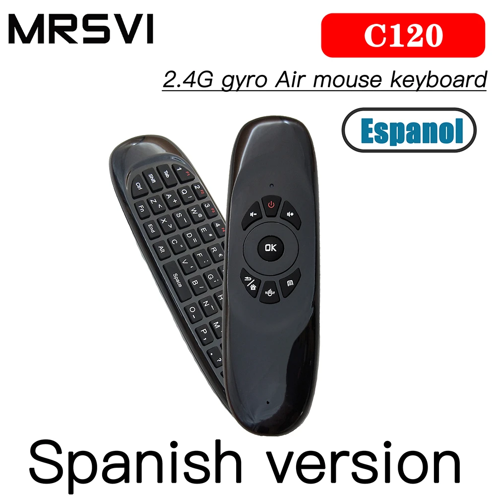 Corte entrevista tomar Miniteclado inalámbrico C120, periférico 2,4 ghz, Air Mouse español con  Touchpad, Control remoto, Android TV Box, la mejor calidad|controles remotos|  - AliExpress