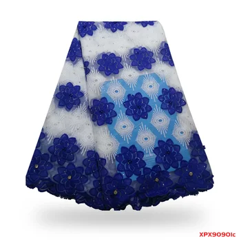 

High Quality Lace Nigerian Tulle Lace Fabric Bride French Net Lace Beautiful African Lace Fabrics Flowers Design f190901