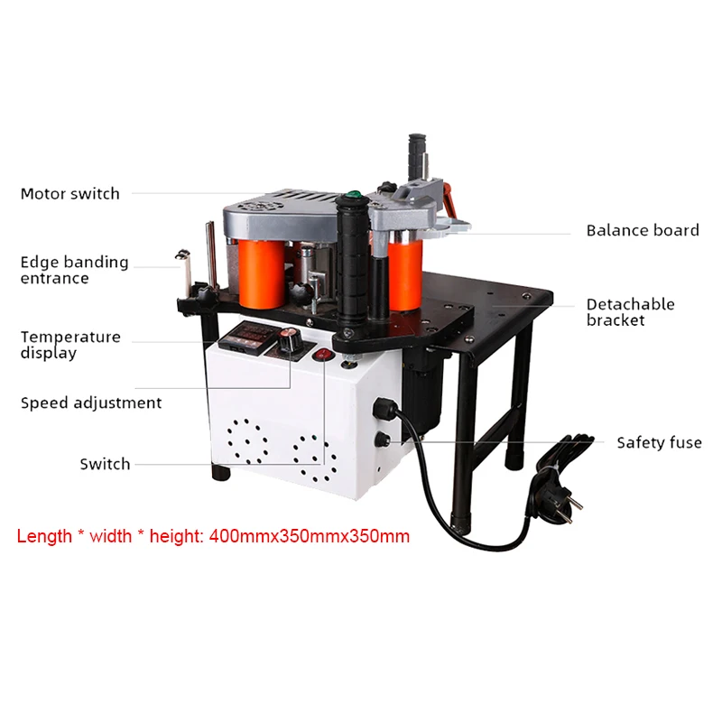 1100W High Power Small Manual Edge Banding Machine Double-Sided Adhesive Portable Edge Banding Strip Wood Edge Banding Machine