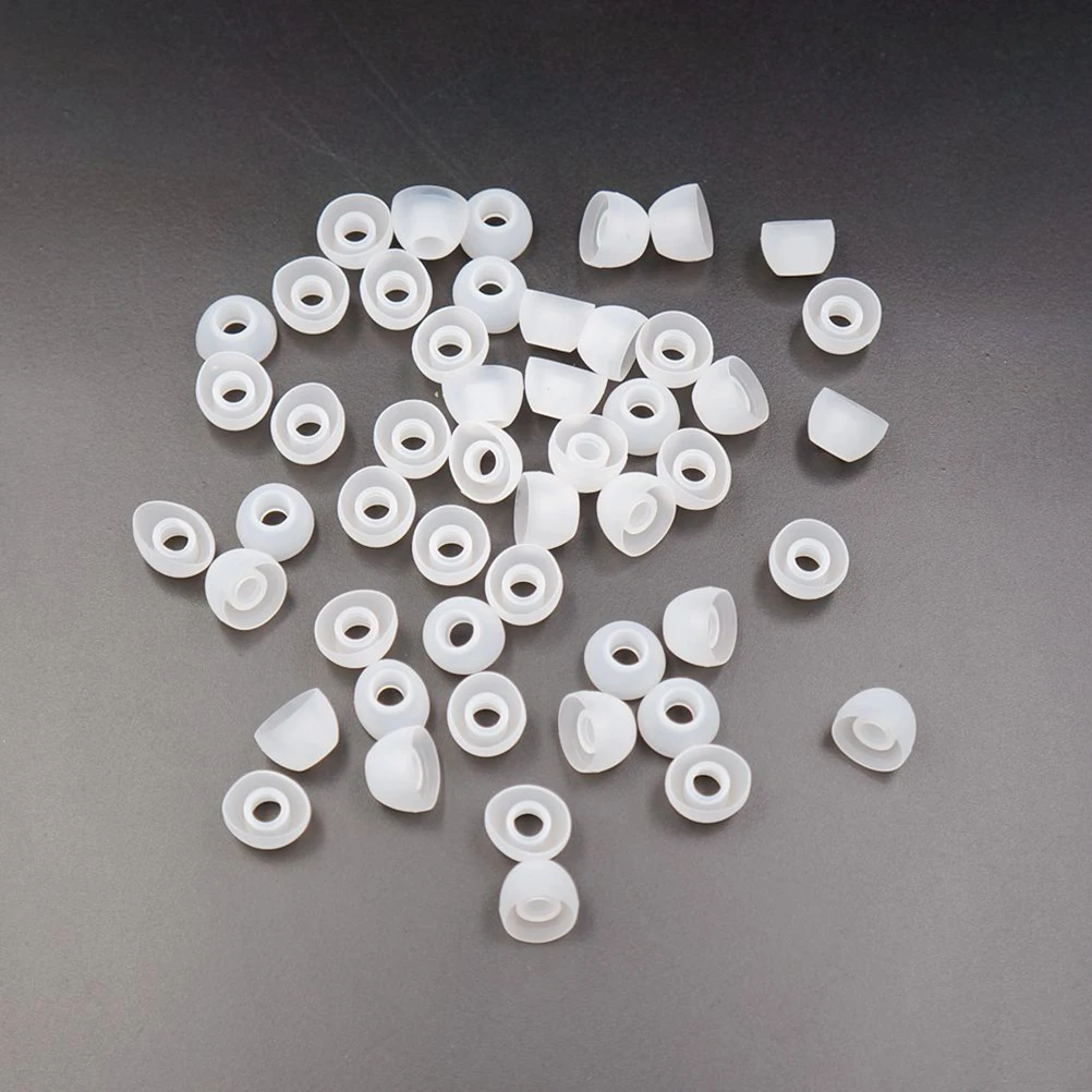 Jetting New 50Pcs 11Mm Auricolari Di Ricambio Bianchi Cover In Silicone Morbido Per Samsung Htc Cuffie In-Ear Accessori Per Auricolari