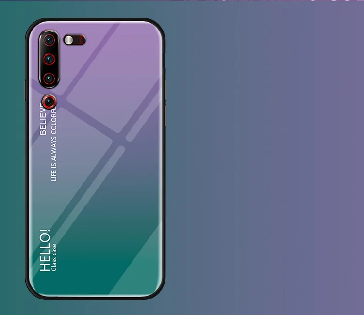 Для lenovo Z6 Lite, задняя крышка для телефона, модный, градиентный, сменный, стеклянный чехол для телефона, для lenovo Z6 Pro Z6Pro 5G, полная защита, бампер