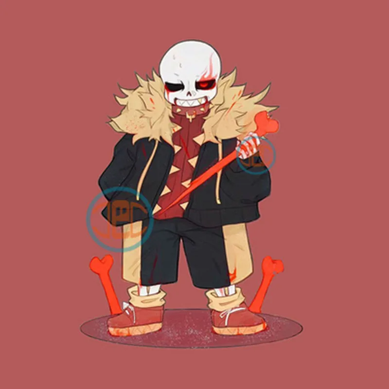 Anime Undertale Sans Papyrus Killer Horror Dust Fell Keychain