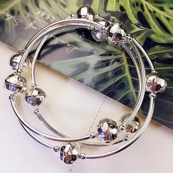 

Angela original jewelry] S925 pure handmade silver bead bracelet and bracelet in Chiang Mai, Thailand