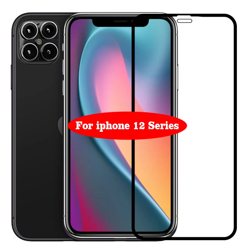3 шт 3D полное закаленное стекло для iPhone 12 мини покрытие 9H пленка Взрывозащищенная