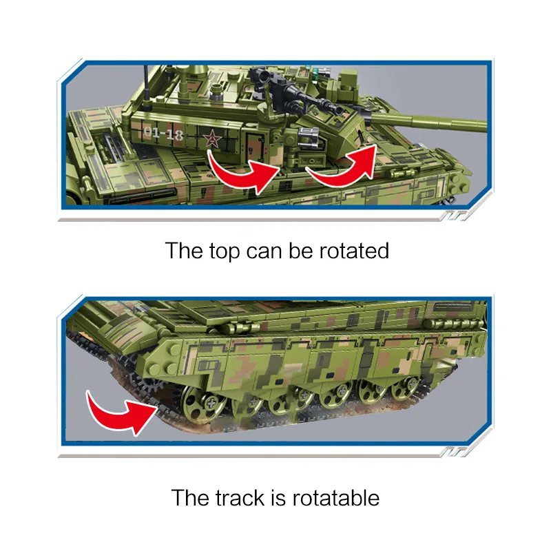 SEMBO 1144 шт военные WW2 Танк строительные блоки железная Главная битва армейские