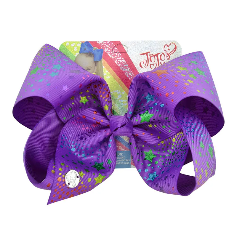 8 &quotJoJo Siwa бант для волос с клипсами аллигатора Роскошные заколки Блестки Русалка