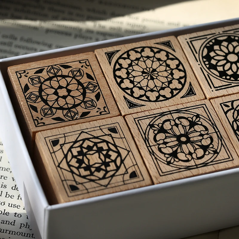 Винтажное оформление календарей деревянный штамп плитка резиновый для