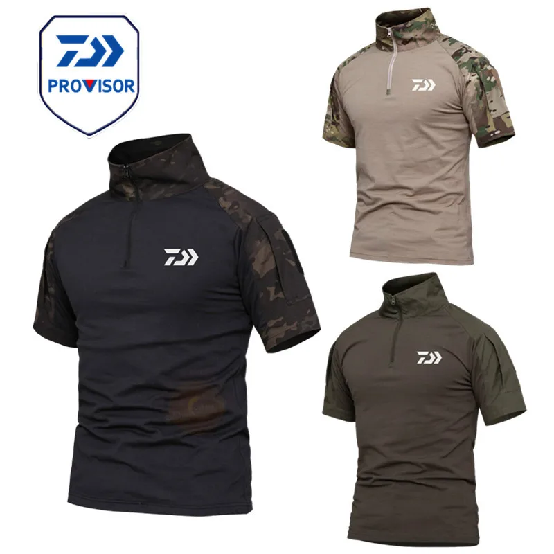 Daiwa Fishing Clothes Summer Sun Protection T Shirt Army Breathable Anti-Mosquito Outdoor Camping Travel | Спорт и развлечения