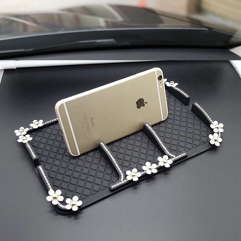 Diamond-Daisy-Flower-Anti-Slip-Mat-with-Crystal-Non-Slip-Pading-Multi-function-Car-Sticky-Dash-Board-Phone-Keys-Pad-12