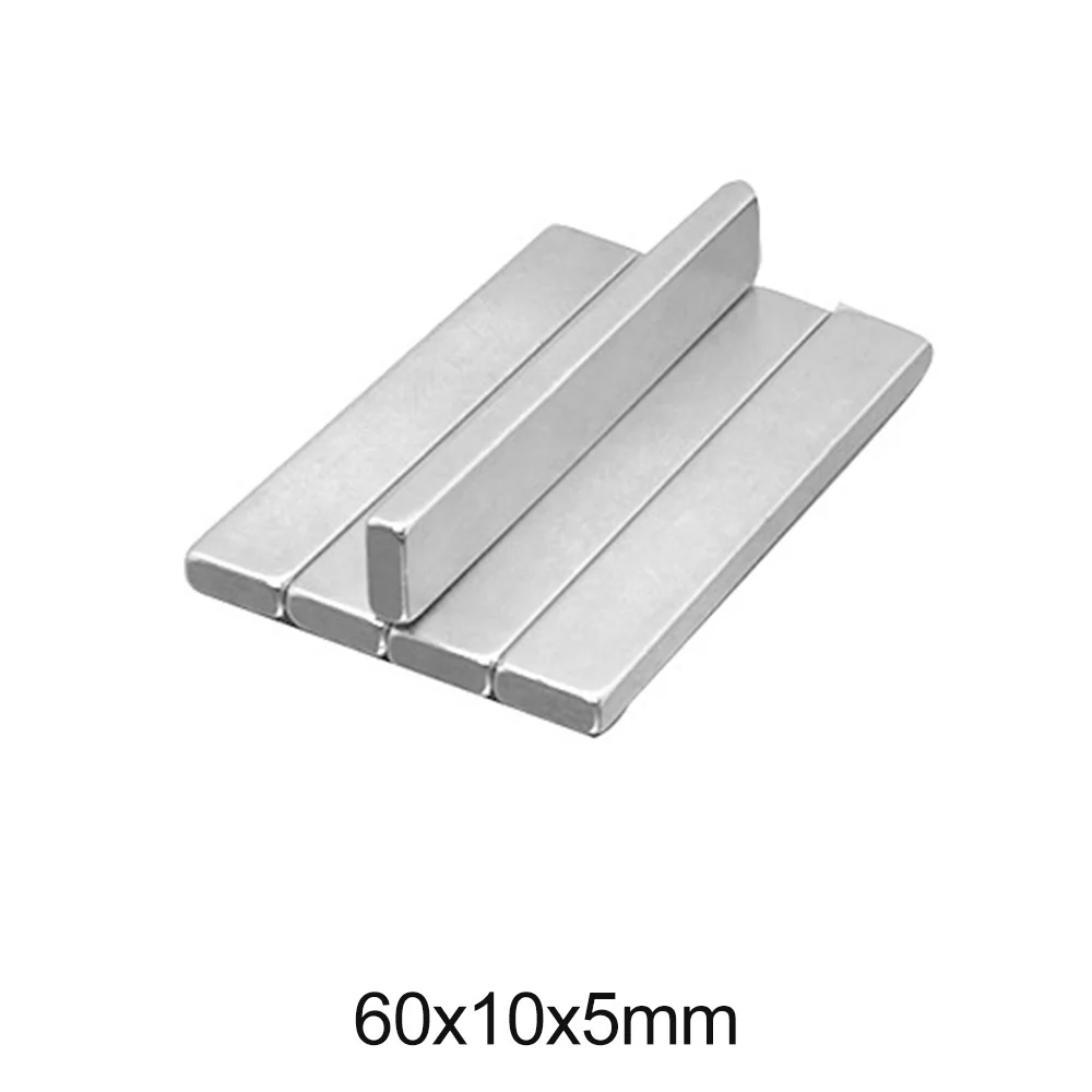 Редкоземельные магниты 60x10x5 длина 60 мм квадратные неодимовые 2 ~ 20 шт.|Магнитные