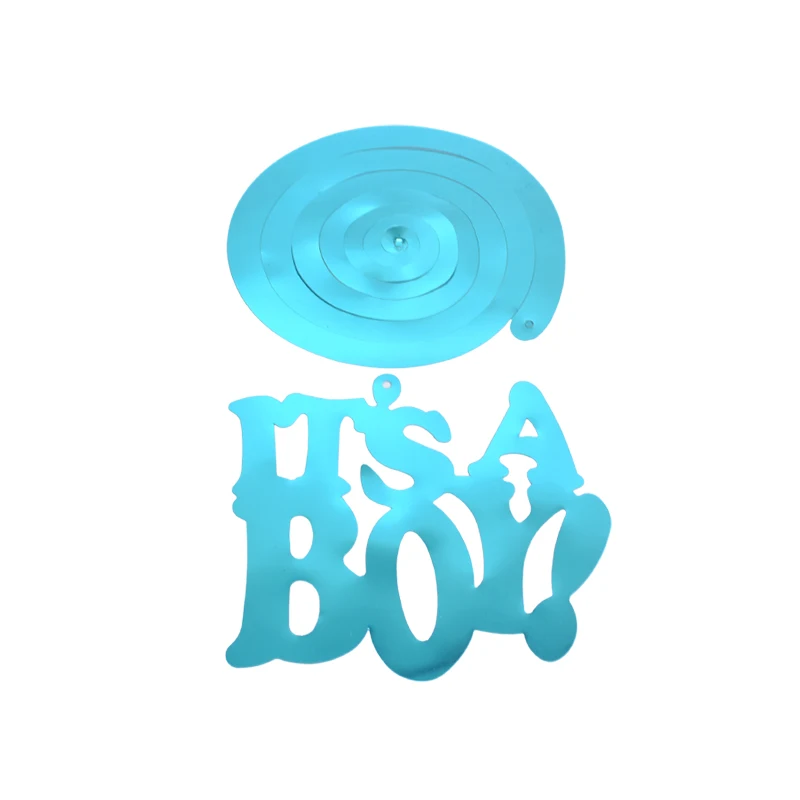 6PCS Its a Boy Its a girl Ceiling Swirl DIY Hanging Ornaments Baby Shower Decoration Favors Kids Birthday Party Supplies
