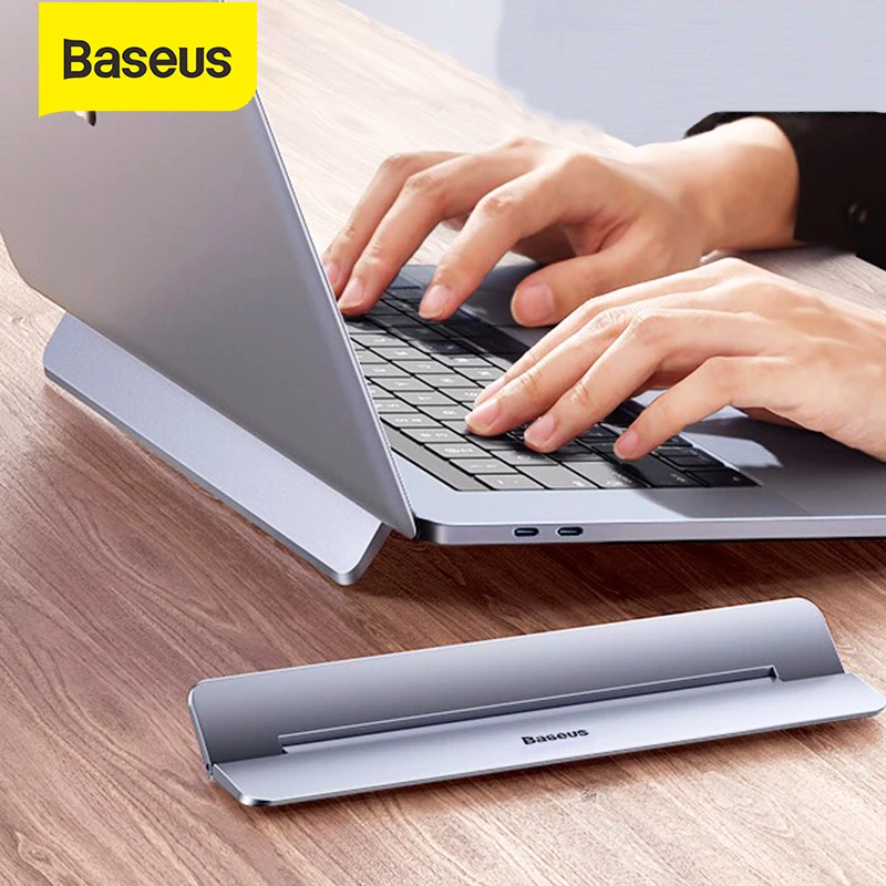 Baseus Laptop Stand Adjustable Foldable Aluminum Notebook Laptop Holder Portable 