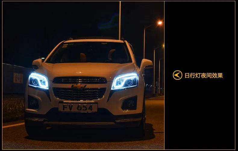Автомобильный Стайлинг фар для Chevrolet трекер светодиодный фары Trax DRL Bi Xenon объектив Высокий Низкий луч парковка противотуманная фара