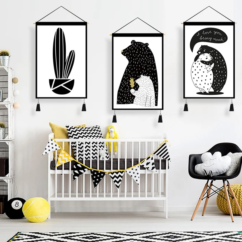

3PCS Nordic Tapestry Minimalism Tapestry Decorative Fabric Hanging Picture Bedside Decorative