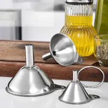Нержавеющая сталь Эфирная Воронка для масла многофункциональный воды специи бутылки вина фильтр для домашней кухни 3 шт./компл