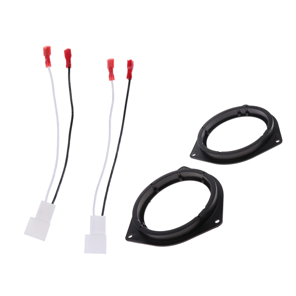 2pcs Auto Stereo Speaker Wire Harness + 2pcs Horn Speaker Adapter For Toyota