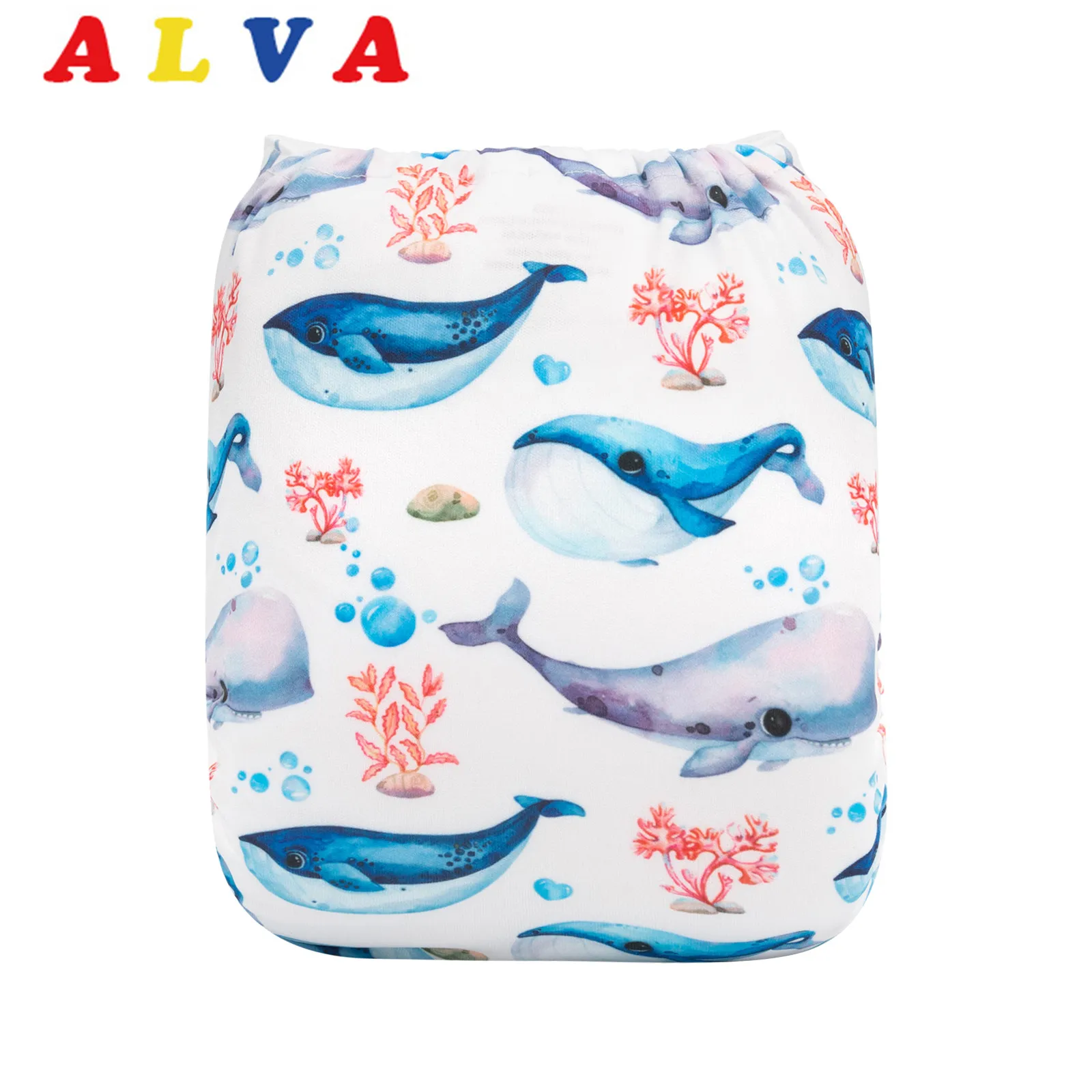 ALVABABY Digital en pañal de tela estampado 2021 respetuoso del medio ambiente bebé pañal con 1pc insertar