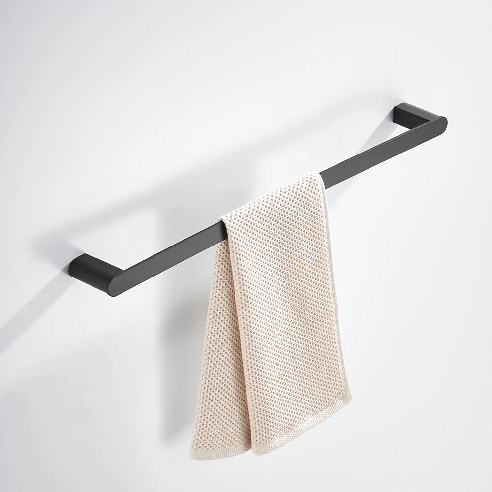 Stainless Steel Bathroom Hardware Set Matte Black Toilet Paper Holder Towel Bar Robe Hook Bathroom Accessories