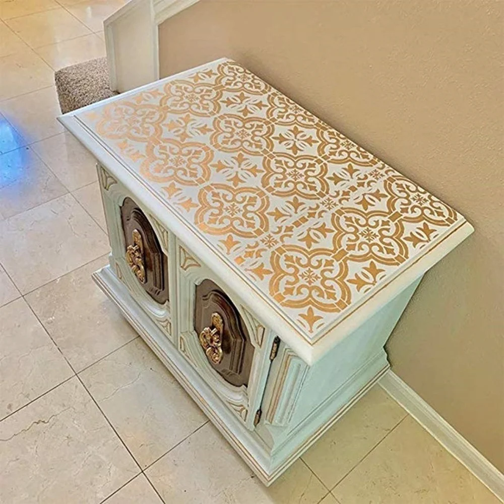 Diy Painting 30 30cm Vintage Flower Pattern Stencils Template