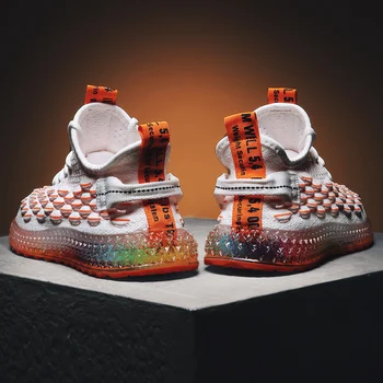 

Summer Trendy INS Fashion Fly Weave Sneakers Kanye Light Breathable Men Casual Shoes Zapatillas Outdoor Jogging Tenis Masculino