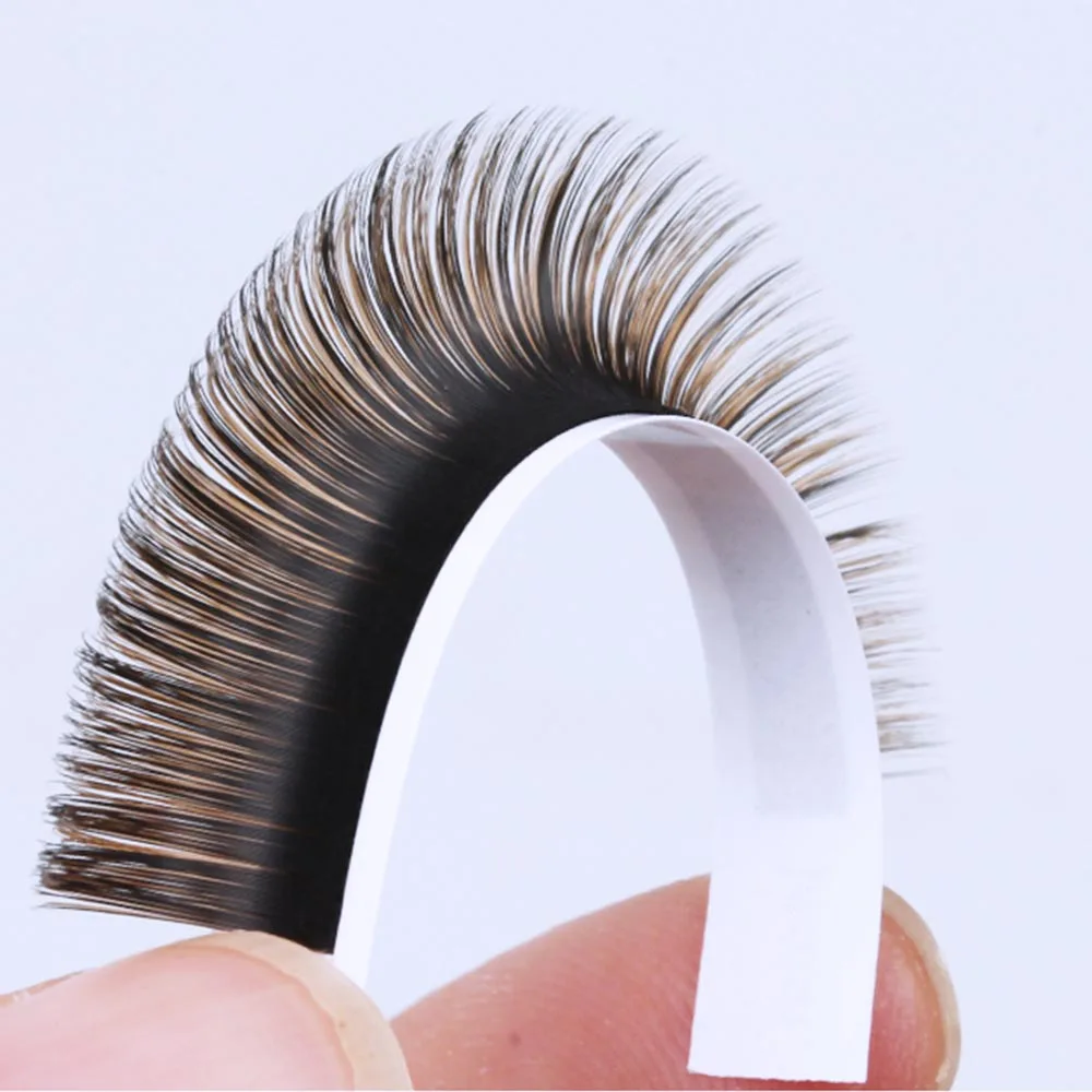 Eyelashes Individual Color Easy Fans Easy Fanning Eyelash Extensions D Curl 0.07 thickness Red Fan FADVAN - Цвет: Brown