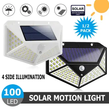 

Outdoor 100LED Solar Motion Sensor Wall Light Waterproof Yard Security Lamp Garden Decoration Yard Lamps Dropshipping