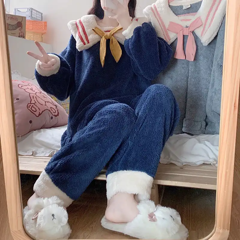 新しい冬厚く暖かいためパジャマ家服パジャマホームウェアレディースパジャマセットベルベットパンツナイトウェア パジャマセット Aliexpress 新しい冬厚く暖かいためパジャマ家服パジャマホームウェアレディースパジャマセットベルベットパンツナイトウェア パジャマセット Aliexpress