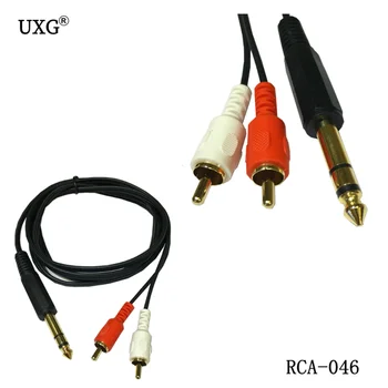 

Audio Cable Angled Stereo 6.35mm Inch TRS to Dual RCA Female Amplifier Mixing Console 6.35 to 2RCA Cable Hifi 20cm 150cm 5ft
