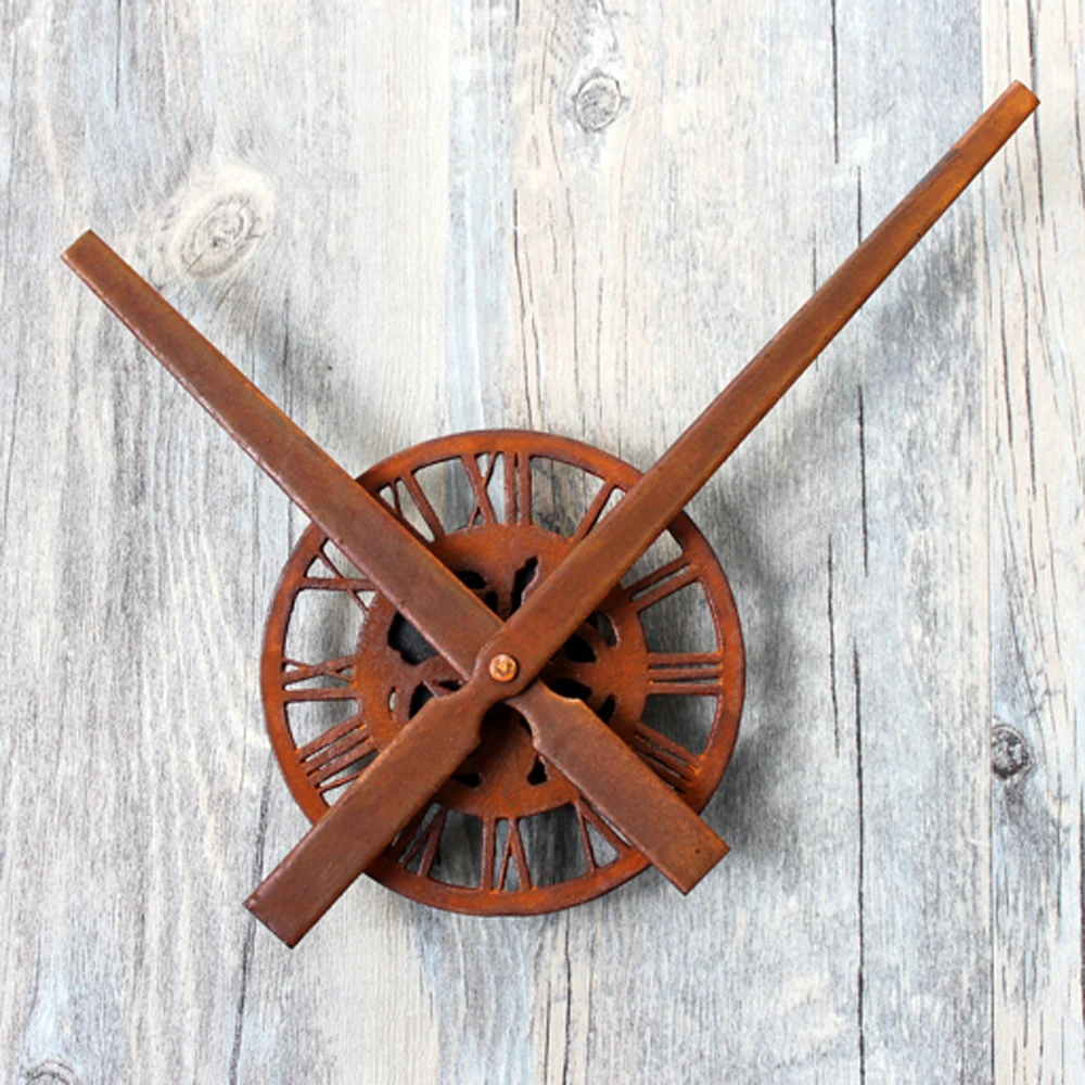 Ржавчина большие настенные часы современный дизайн римские винтажные Ретро