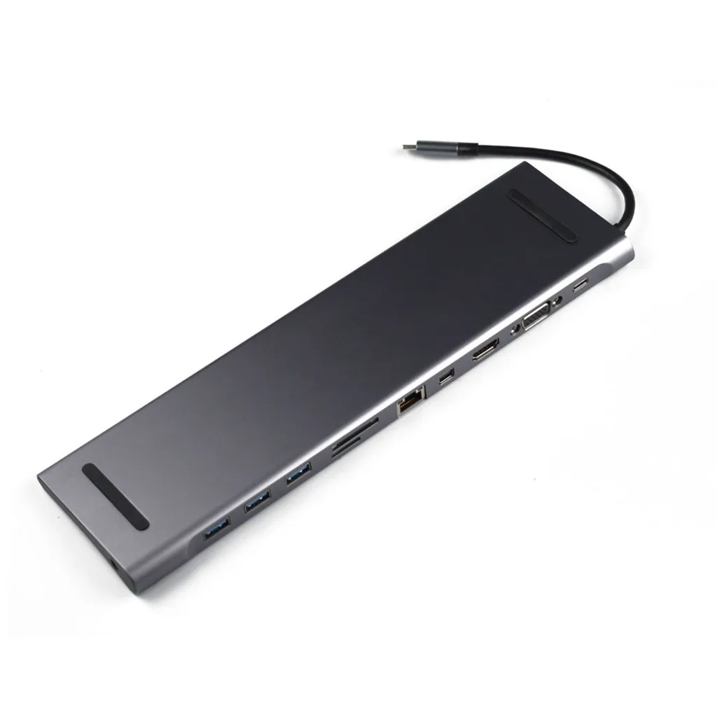 Type-c концентратор HDMI адаптер-концентратор USB type C к HDMI 4K VGA 11 в 1 с DP адаптер для портативного ПК ноутбука type c концентратор# E30