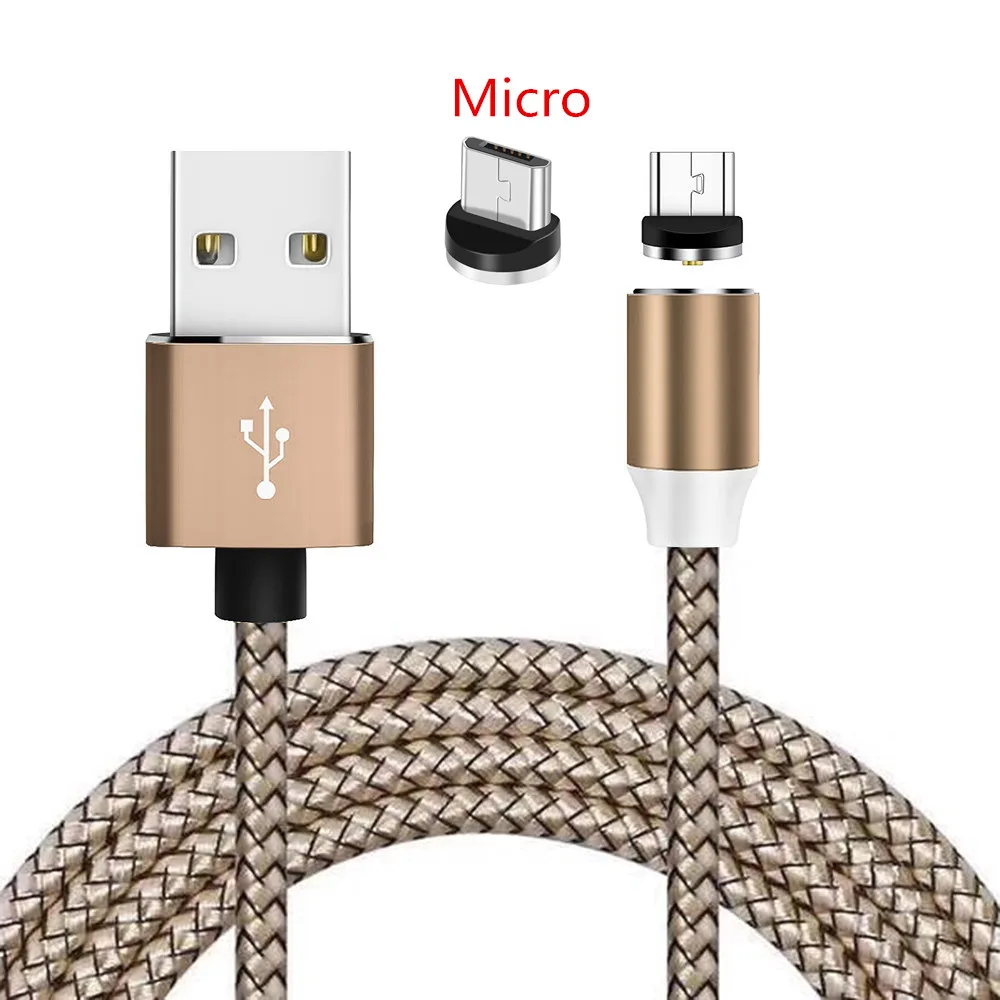 Only Gold 1M Cable Asus Zenfone Max ZB634KL ZB631KL Магнитный Micro USB зарядный кабель для samsung A10 huawei Honor 8X Meizu M5 зарядное устройство для андроида - Тип штекера: Only Gold 1M Cable