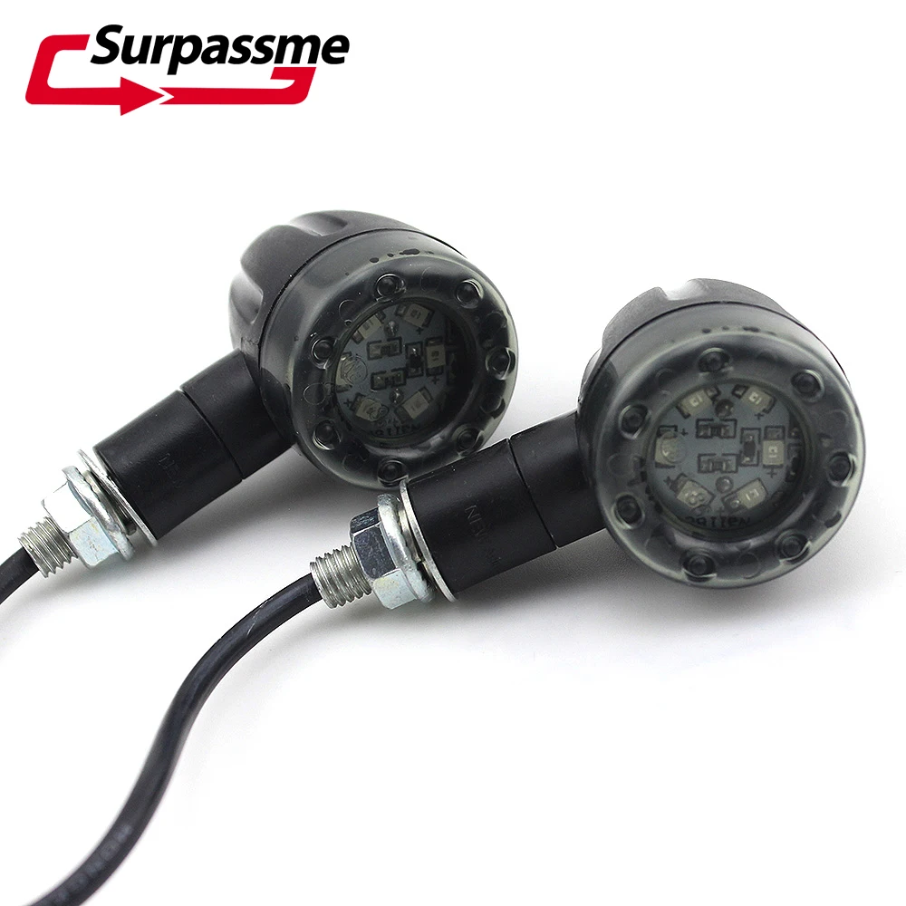 1 пара Универсальный мотоцикл поворотники индикаторы пуля Тормозной Стоп