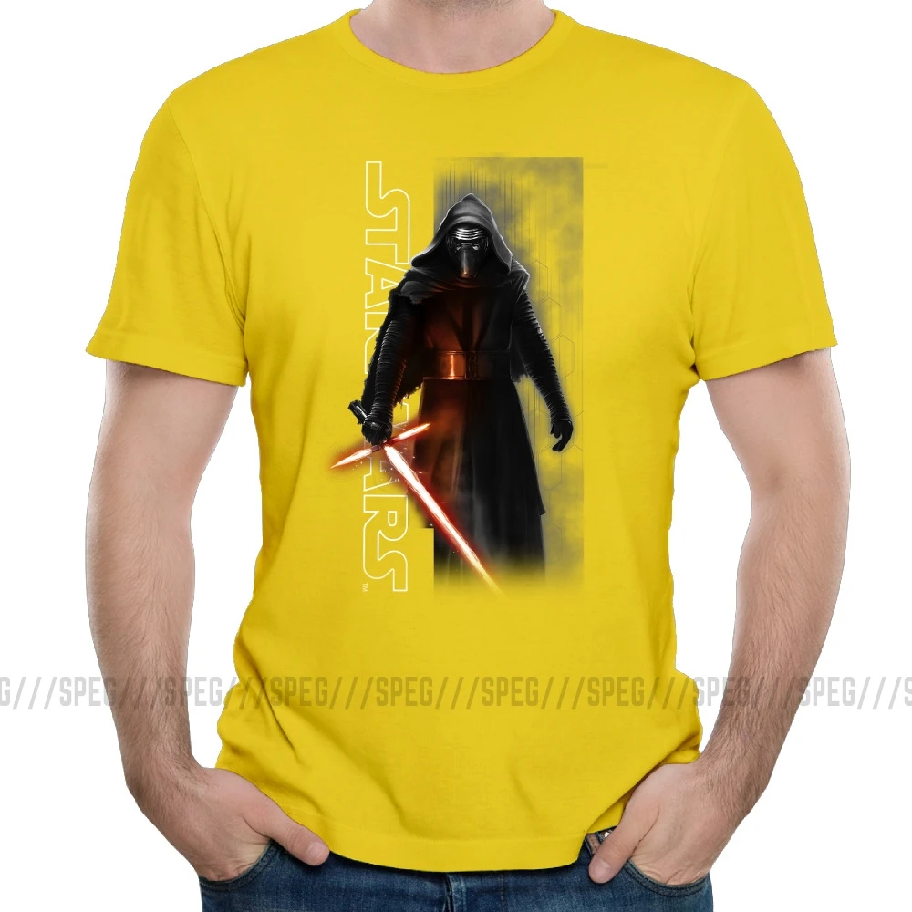 SPEG Star Wars Episode VII 7 Футболка мужская The Force Awakens Kylo Ren Shadows Футболка женская хлопковая летняя футболка размера плюс - Цвет: Цвет: желтый