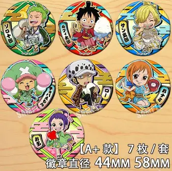 

Anime One Piece Chopper Luffy Nami Figure 4623 Badges Round Brooch Pin Gifts Kids Collection Toy