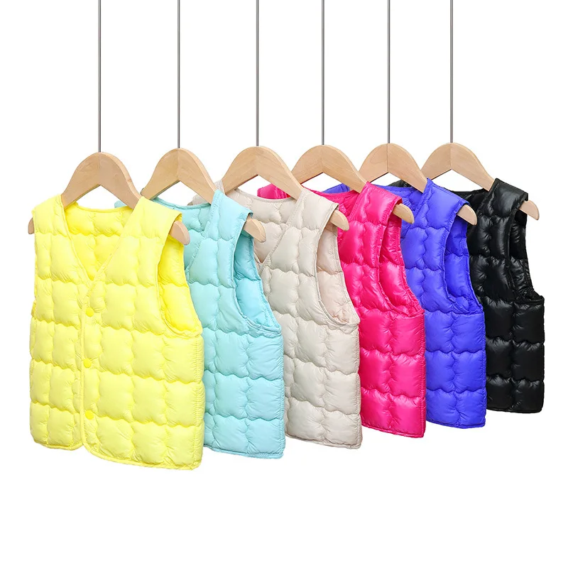 2020 Kids Girls Vests Children's Down Parkas Cotton Warm Vest Baby Girl