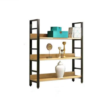 

Simple Steel And Wood Bookshelf Simple Shelf Living Room Bookcase Combination Storage Shelf Floor Storage Shelf Iron Art Customi