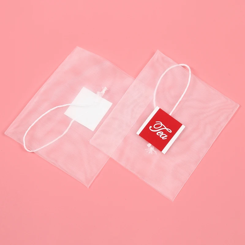 1000Pcs5.5 X 7Cm Pyramid Tea Bag Filter Nylon Tea Bag Single String Label Transparent Empty Tea Bag CNIM Hot - 3