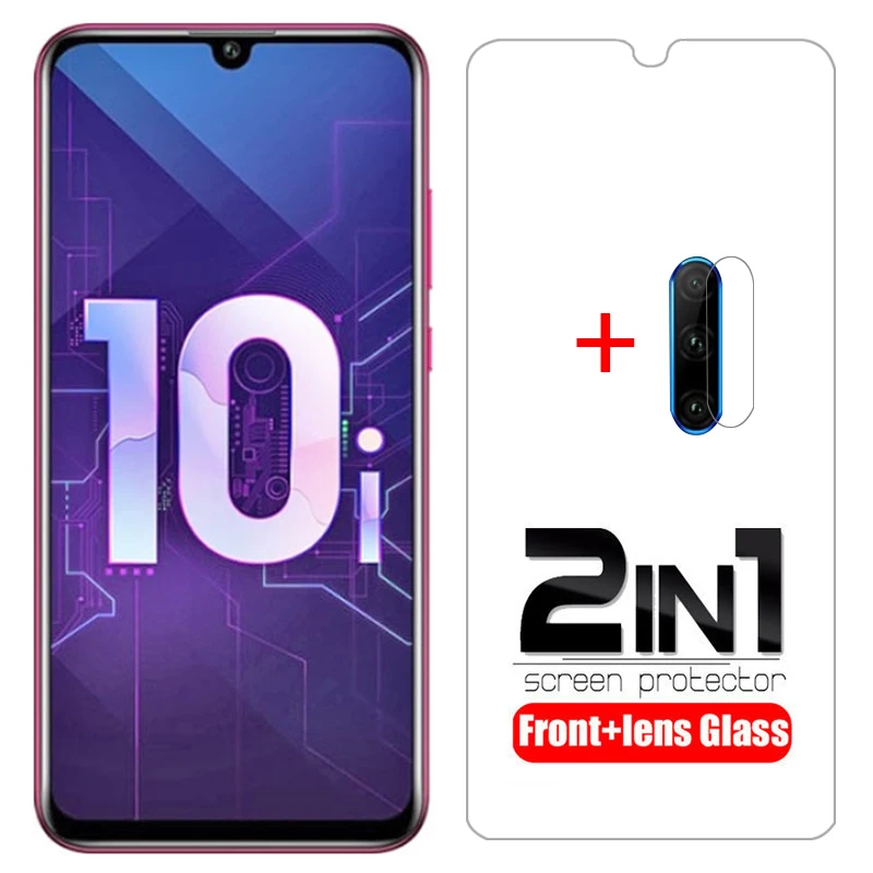 case on honor 10i 10 lite x10 cover tempered glass screen protector camera lens protective film for huawei honor10i phone coque | Мобильные