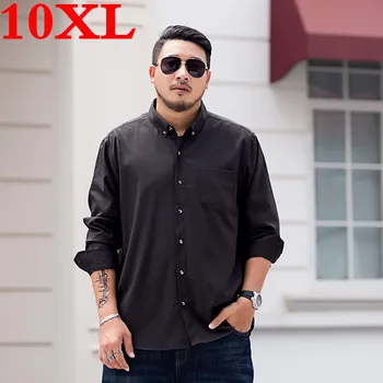 

2020 new Large plus size 8XL 7XL Arrival Men's Shirt Fashion Men Long Sleeved Shirt Male Business Casual Brand Clothing