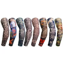 1 шт., 12 см, гетры для рук, для спорта на открытом воздухе, для рук, Солнцезащитный рукав, 3D тату, рукав, с принтом, для рук, с защитой от ультрафиолета, спортивная одежда